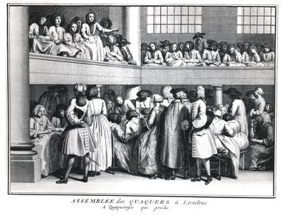 A Quaker Assembly in London by Bernard Picart